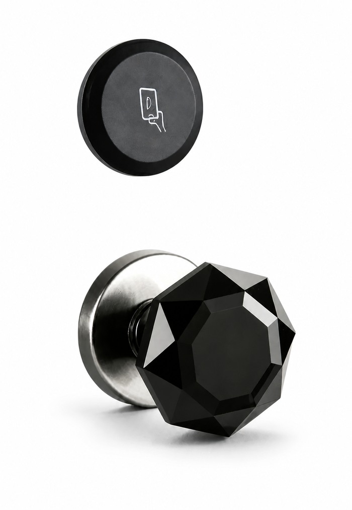 Decorative RFID hotel knob lock with card reader