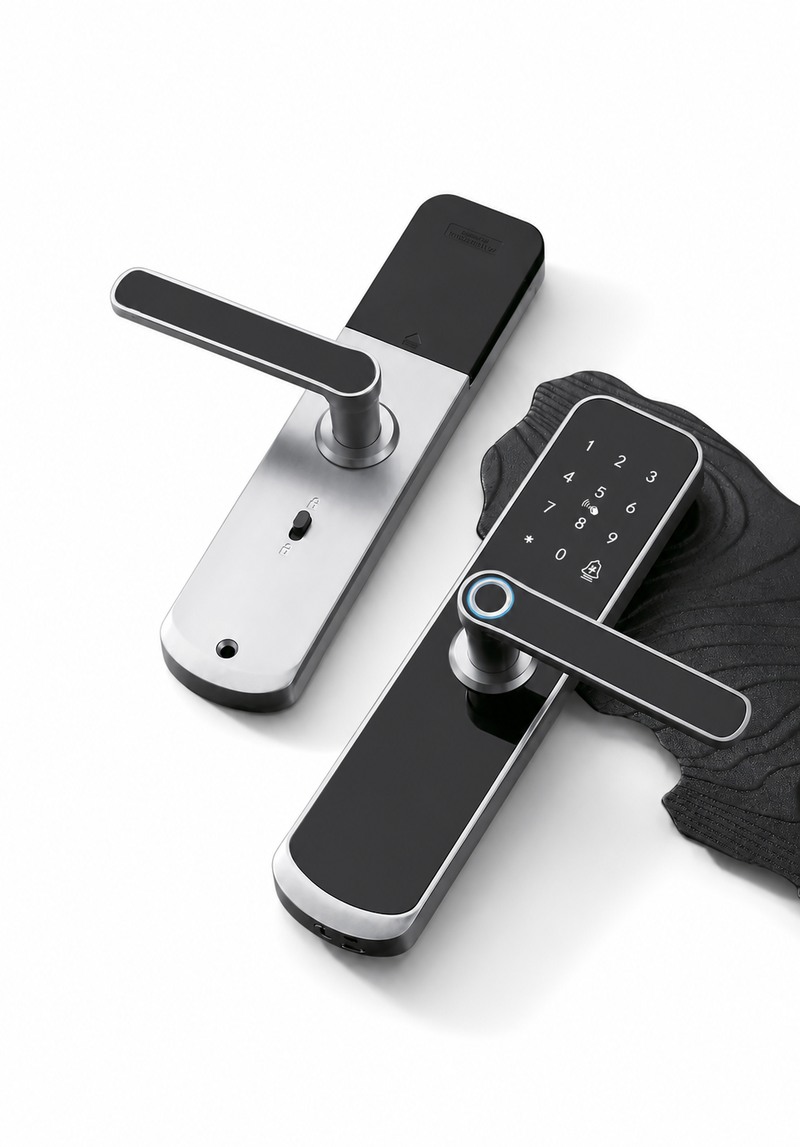 Split-panel hospitality smart lock
